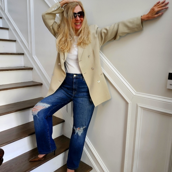 INC International Concepts EX Cond & Pro Cleaned Silk Oversized Blazer, 8, $40 - Picture 5 of 13